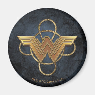 Aimant Symbole d'or Wonder Woman sur Lasso