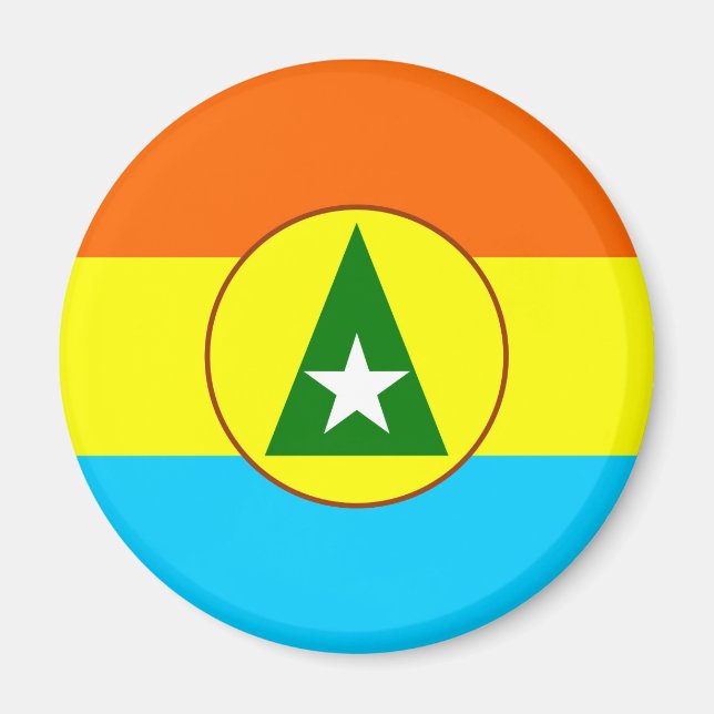 Aimant Symbole du drapeau de la région du Cabinda Angola (Devant)