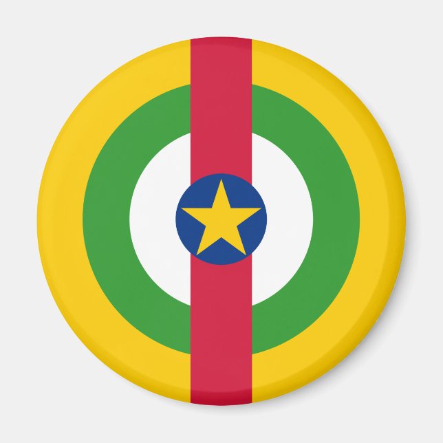 Aimant Symbole du drapeau de la République centrafricaine (Devant)
