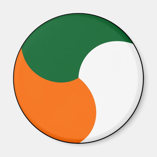 Aimant Symbole du drapeau irlandais de l'armée (Devant)