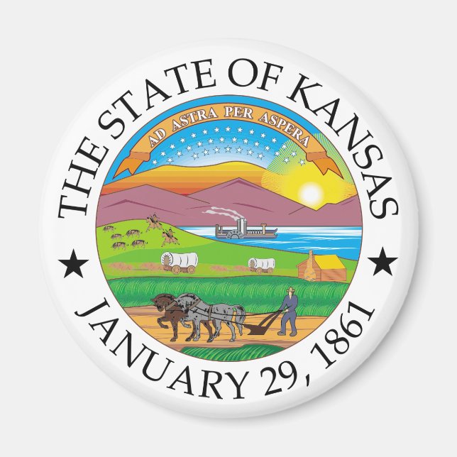 Aimant Symbole du Kansas (Devant)