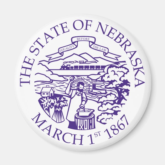 Aimant Symbole du Nebraska (Devant)