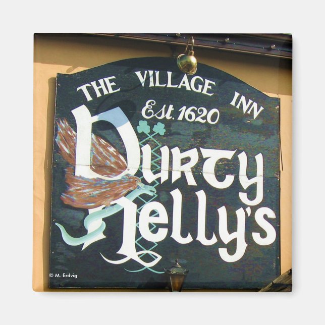 Aimant Symbole du pub Durty Nelly (Devant)