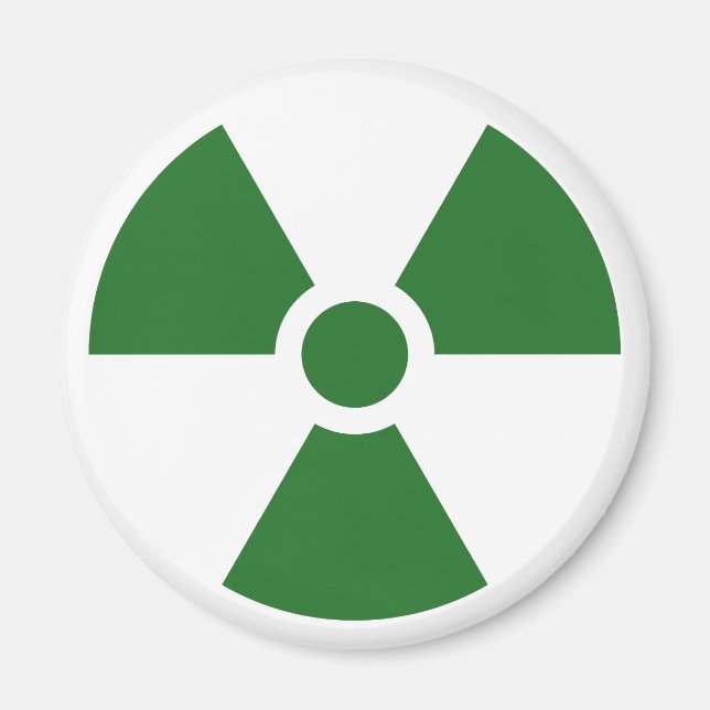 Aimant Symbole du signe d'avertissement de rayon Trefoil (Devant)
