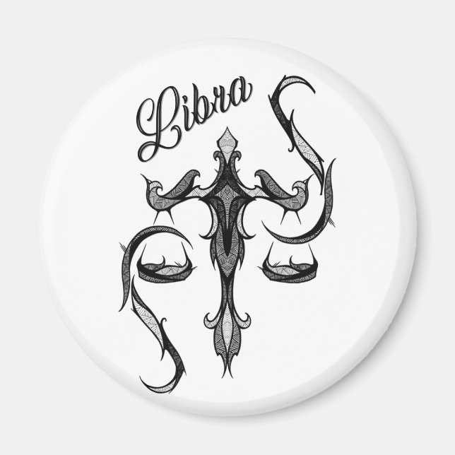 Aimant Symbole du zodiaque Balance (Devant)