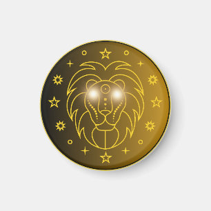 Aimant Symbole du zodiaque Lion   Symbole céleste minimal
