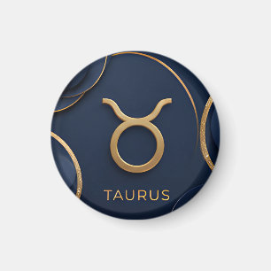 Aimant Symbole du zodiaque Taureau Luxe Or Céleste