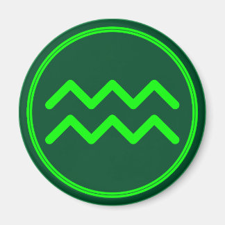 Aimant Symbole du zodiaque Verseau Contraste Vert