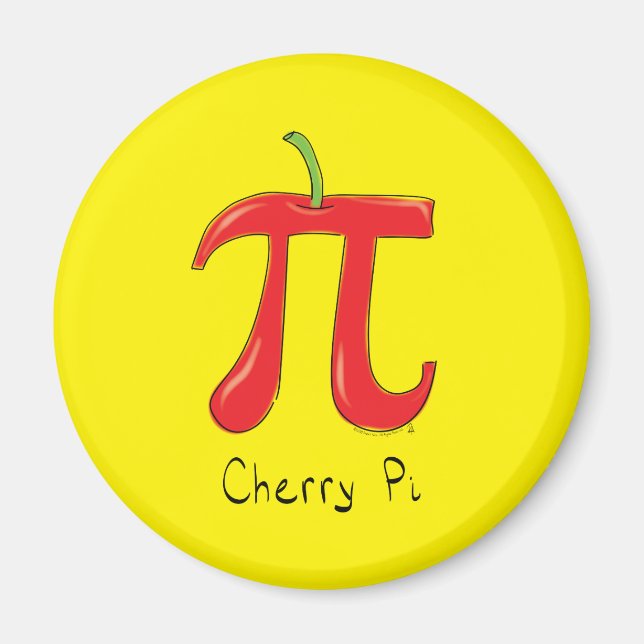 Aimant Symbole Fantaisie Math Cherry Pi (Devant)