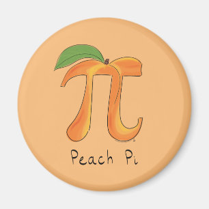Aimant Symbole Funny Math Peach Pi drôle