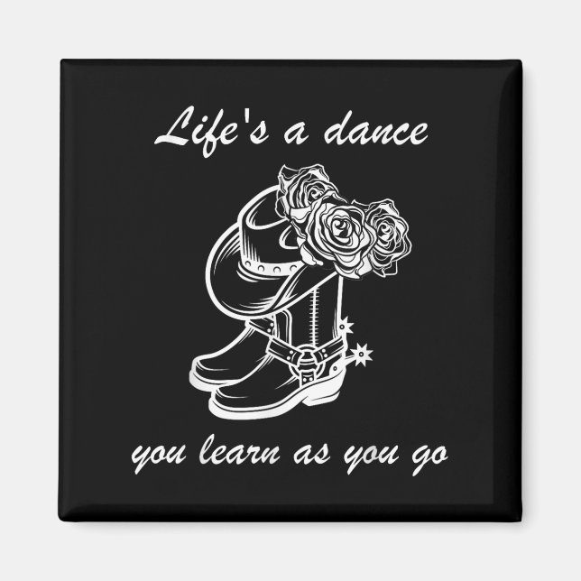 Aimant Symbole Graphique Drôle Vive Une Danse Que Vous Ap (Devant)