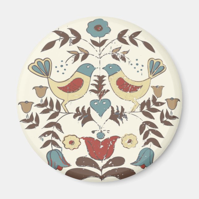 Aimant SYMBOLE Hex Amish néerlandais Pennsylvanie Bird Am (Devant)