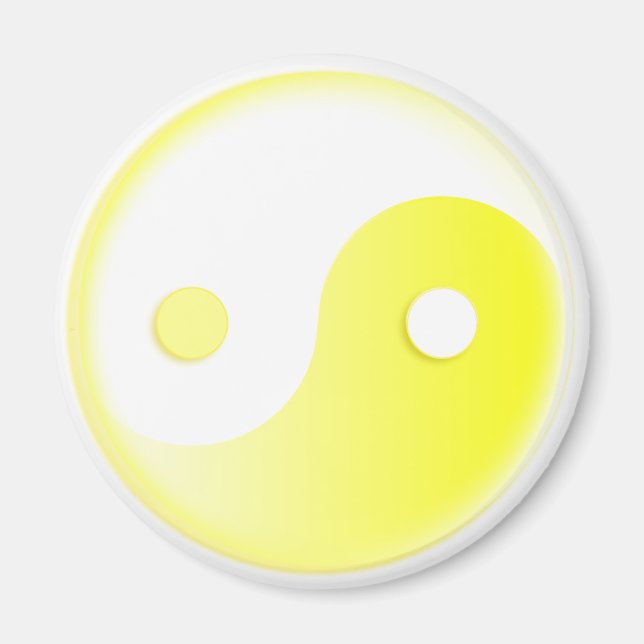 Aimant Symbole Jaune/Jang Jaune brillant (Devant)