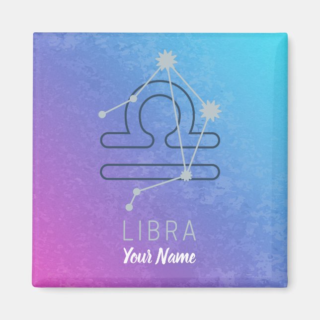 Aimant Symbole Libra Zodiac Star Horoscope Constellation (Devant)