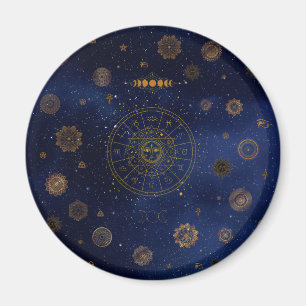 Aimant Symbole magique de Protection Mandala Pagan Witch