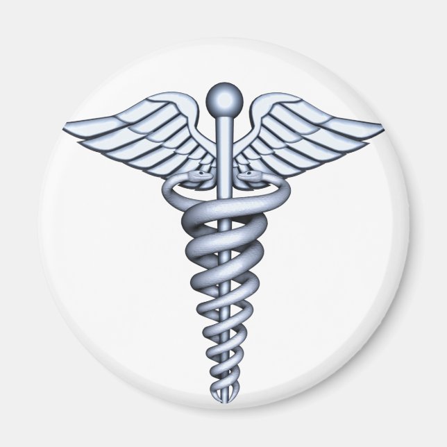 Aimant Symbole Médicale Argent (Devant)