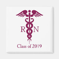 Symbole Médicale rouge Caduceus Nurse