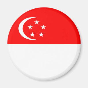 Aimant symbole nation du drapeau du pays singapour