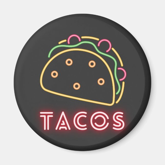 Aimant SYMBOLE NEON Tacos (Devant)
