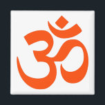 Aimant Symbole Om indien<br><div class="desc">Ce dessin présente l'Om (ou Aum), qui représente un son sacré et un symbole spirituel dans les religions indiennes. L'Om signifie l'essence de la réalité ultime, la conscience ou Atman. Il fait partie de l'iconographie que l'on retrouve dans les manuscrits anciens et médiévaux, les temples, les monastères et les retraites...</div>