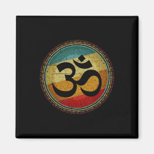 Aimant Symbole Om Ohm Rétro Vintage Style 80s Méditation