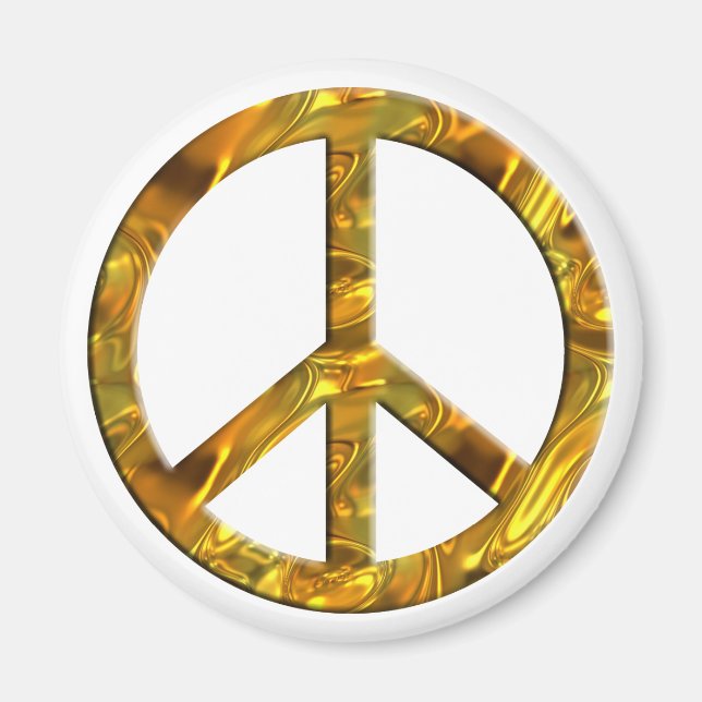 Aimant Symbole PAIX - OR (Devant)