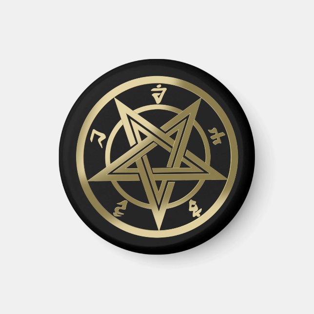 Aimant Symbole pentagramme classique (Devant)
