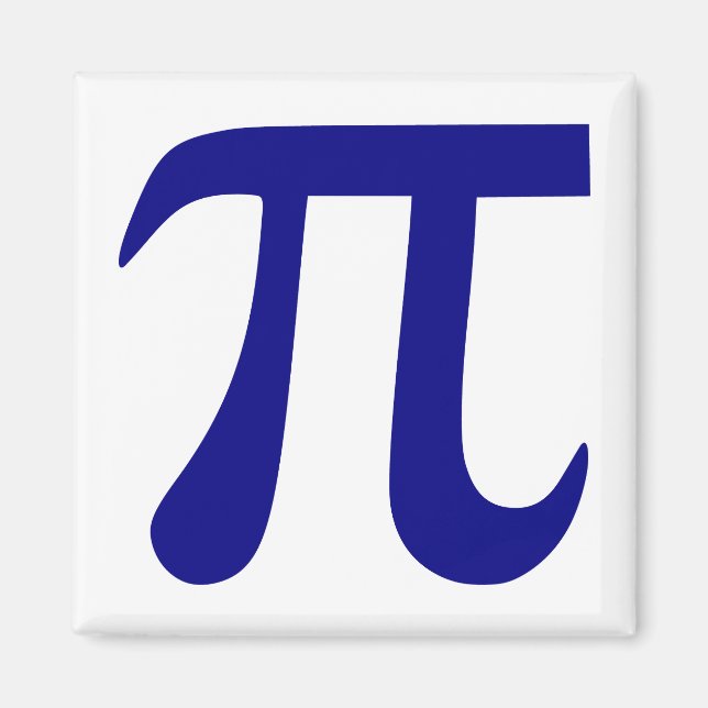 Aimant Symbole Pi Bleu Marine (Devant)