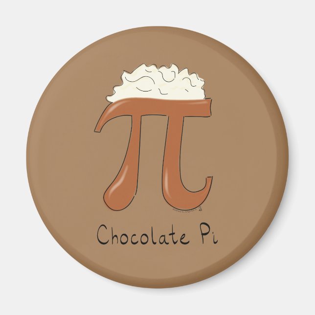 Aimant Symbole Pi Chocolat Math drôle (Devant)