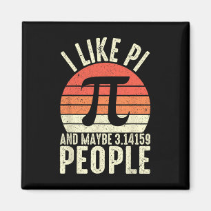 Aimant Symbole Pi Day 3.14 Pi - J'Aime Pi Et Peut-Être 3.