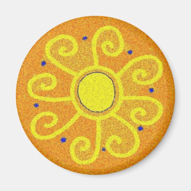 Aimant Symbole Pysanka : Soleil (Devant)