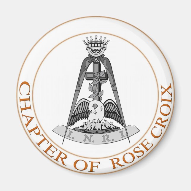 Aimant SYMBOLE rose Croix (Devant)