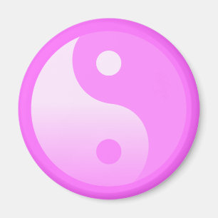 Aimant Symbole rose de Yin-Yang