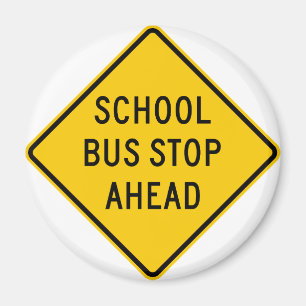 Aimant Symbole routier de l'arrêt de bus scolaire
