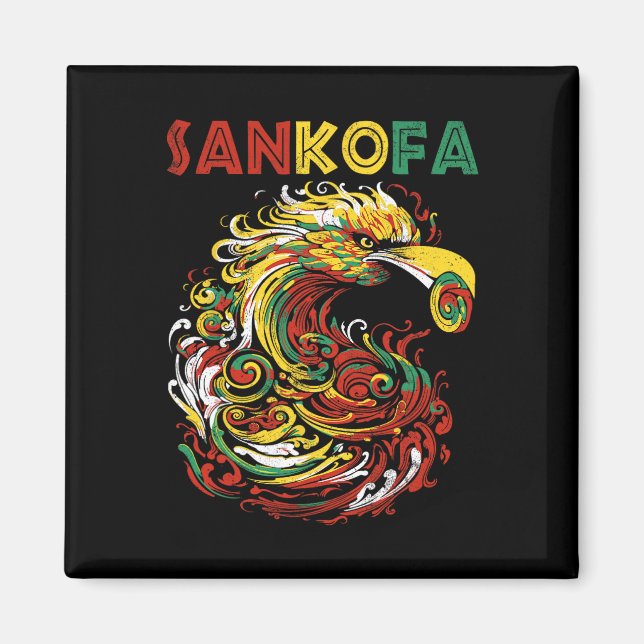 Aimant Symbole Sankofa JunetDix Ghana Sankofa Adinkra (Devant)