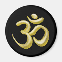 SYMBOLE Sanskrit D'Om D'Or Noir Élégant