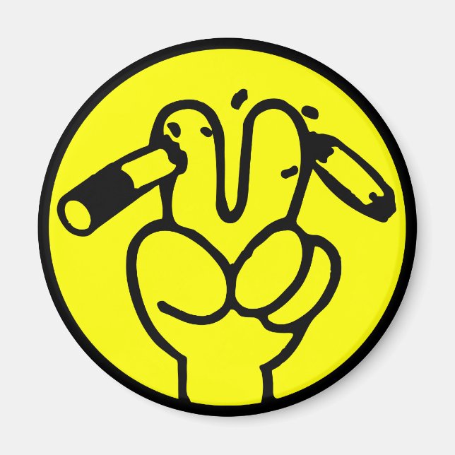 Aimant Symbole thaïlandais ⚠ anti-tabac ⚠ (Devant)