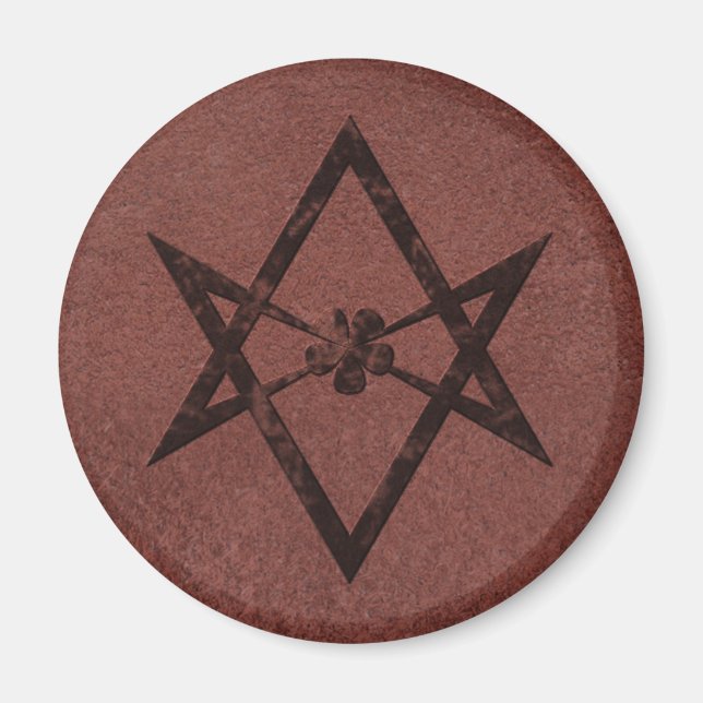 Aimant Symbole Thémique de l'Hexagramme unicoural sur le  (Devant)