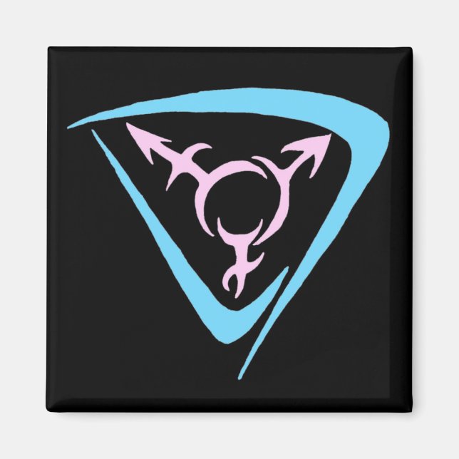 Aimant Symbole trans celtique noir (Devant)