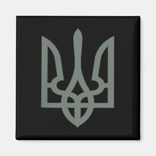 Aimant Symbole trident ukrainien Tryzub Emblem (Devant)