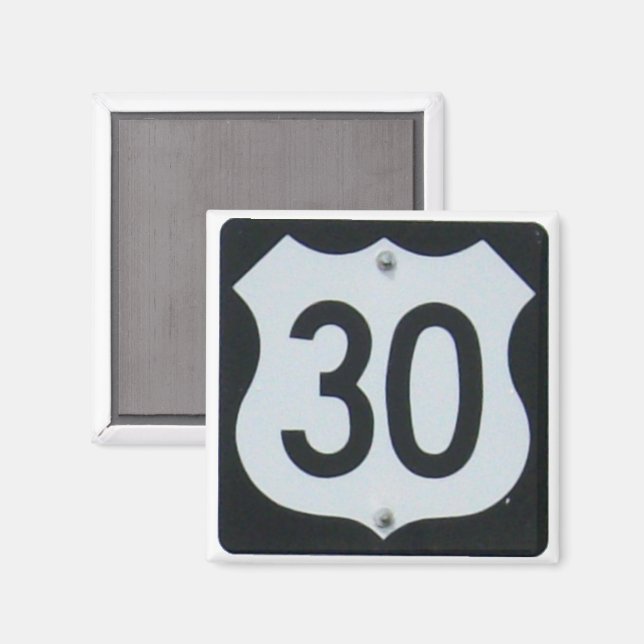 Aimant SYMBOLE US Highway 30 (Recto/Verso)