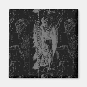 Aimant Symbole Virgo Constellation Hevelius Décor noir