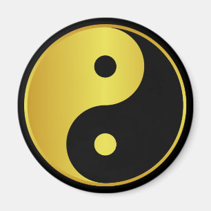 Aimant Symbole Yin et Yang   Gold asian philosophie zen