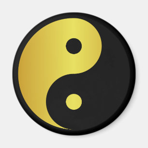 Aimant Symbole Yin et Yang   Gold asian philosophie zen