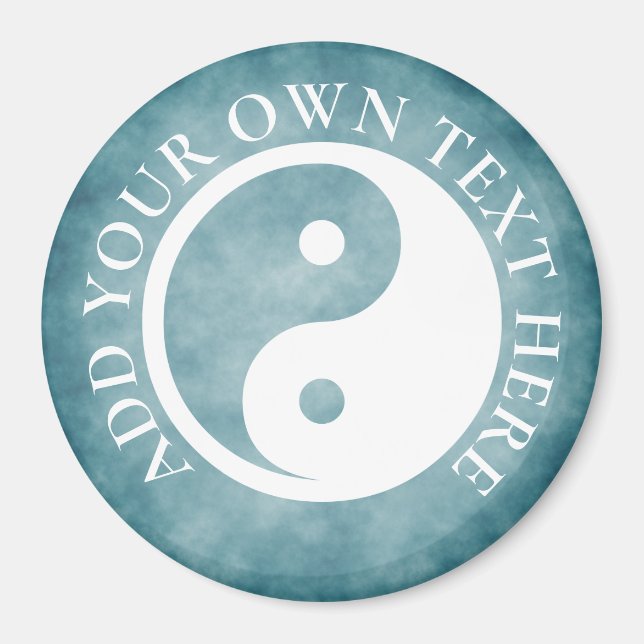 Aimant Symbole Yin Yang - tatouage solide design 2 (Devant)