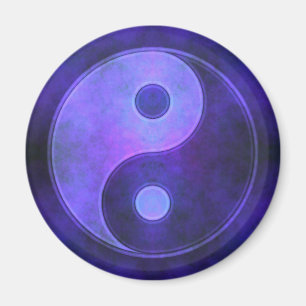 Aimant Symbole Yin Yang Violet