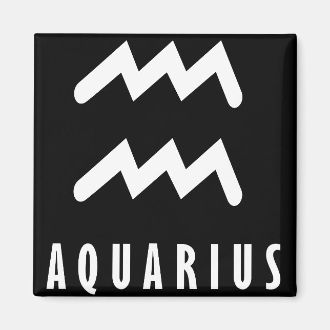 Aimant Symbole zodiaque Aquarius (Devant)