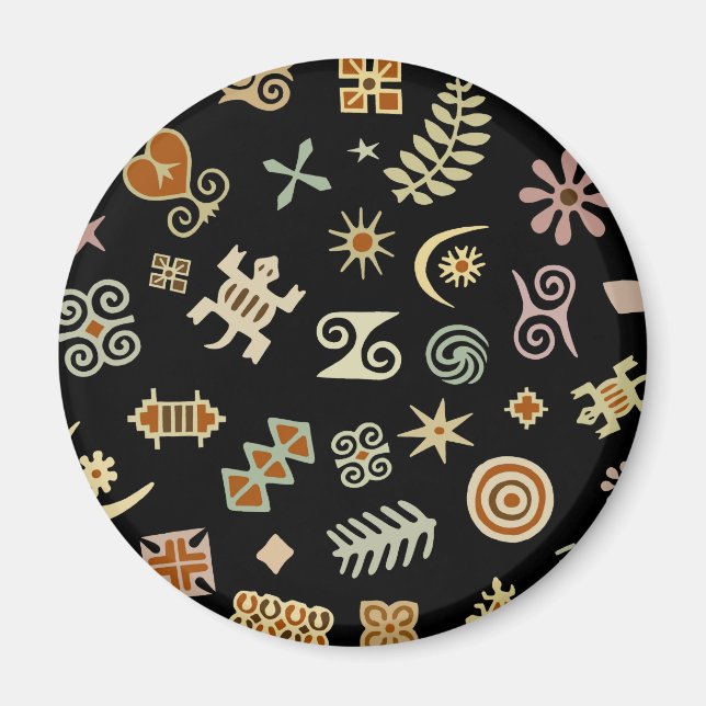 Aimant Symboles Adinkra africains (Devant)