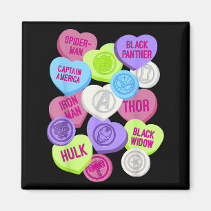 Aimant Symboles de Marvel Avengers Coeurs de Bonbons Sain