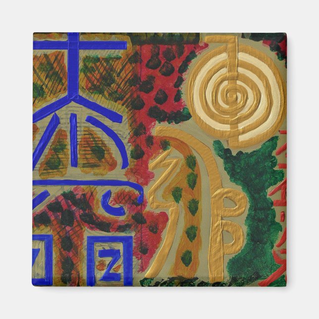 Aimant Symboles principaux de guérison Reiki (Devant)